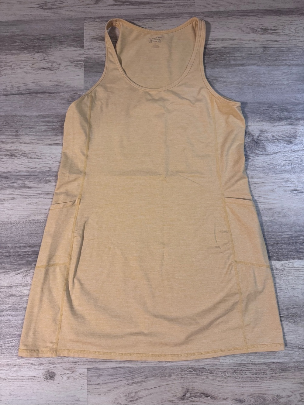 Calvin Klein Yellow Performance Tank Dress